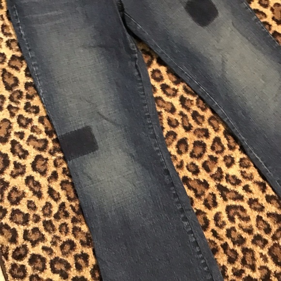 Armani Exchange AX Patchwork Denim Boot cut Jeans Flap Back Pockets Size 12 - Picture 3 of 8